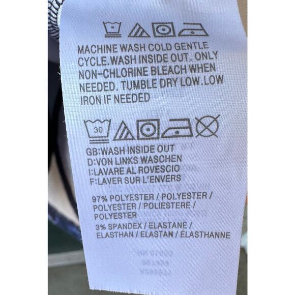 Isaac Mizrahi QVC Quilted Snap Jacket L Blue Floral Print Lightweight Fall Layer - Picture 7 of 7